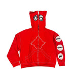 Split Head / Dual Pocket Hoodie “Red”